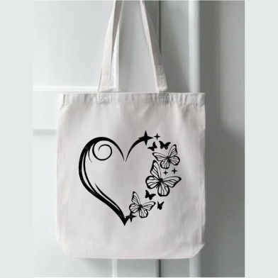 Fashionable Fabric Tote Bag With Zipper image