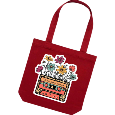Fashionable Fabric Tote Bag With Zipper image