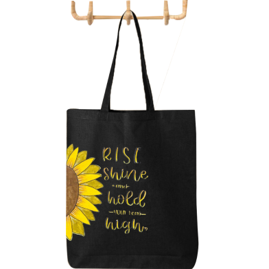 Fashionable Fabric Tote Bag With Zipper image
