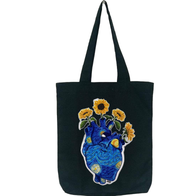 Fashionable Fabric Tote Bag With Zipper image