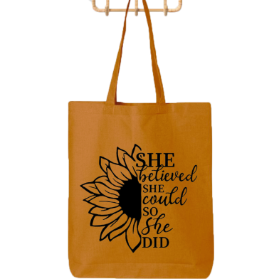 Fashionable Fabric Tote Bag With Zipper image