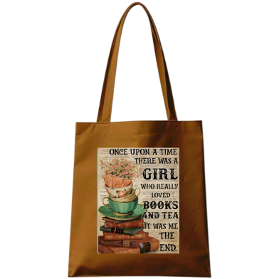 Fashionable Fabric Tote Bag With Zipper image
