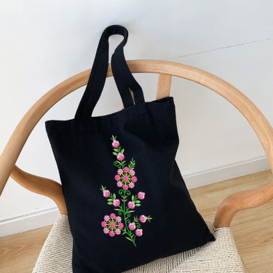 Fashionable Fabric Tote Bag With Zipper BF 296 Non Brand Rokomari