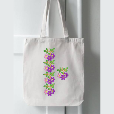 Fashionable Fabric Tote Bag With Zipper image