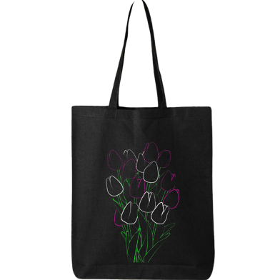Fashionable Fabric Tote Bag With Zipper image
