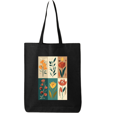 Fashionable Fabric Tote Bag With Zipper image