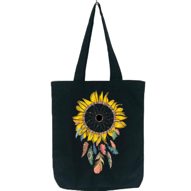 Fashionable Fabric Tote Bag With Zipper image