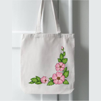 Fashionable Fabric Tote Bag With Zipper image