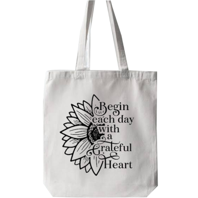 Fashionable White Fabric Tote Bag With Zipper image
