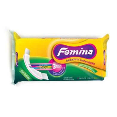 Femina Antibacterial Sanitary Napkin (Belt System) - 8Pads image