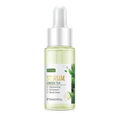 Fenyi Green Tea Facial Serum Sodium Hyaluronic Acid Shrink Pore Moisturizing Oil Control Soothing Acne Skin 17ml image