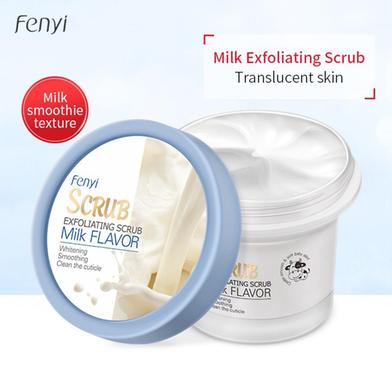 Fenyi Milk Body Exfoliating Scrub Brightening Nourishing Cleansing Cream Body Care- 100gm image