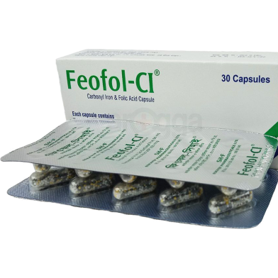 Feofol 150 mg Plus 0.5 mg 10 ’s strip Capsule image