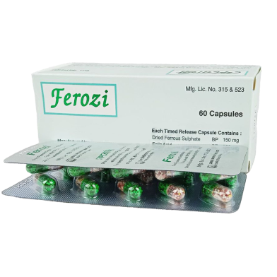 Ferozi150 mg plus0.5 mg Plus 61.8 mg 10's Strip Capsule image
