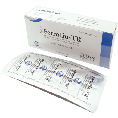 Ferrolin TR 150 mg Plus 0. 5 - 10's pack Capsule image