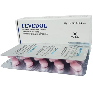 Fevedol 325 mg Plus 37.5 - 10's Strip Tablet image