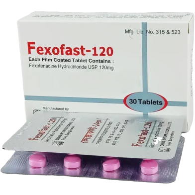 Fexofast 120 mg Tablet 10's Strip image