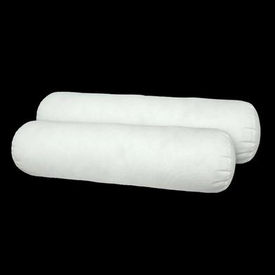 Fiber Bolster Pillow Tissue Fabric White 32x38 Inch image