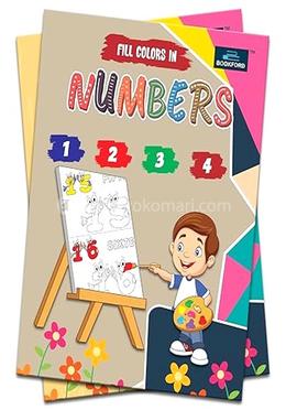 Fill Color In Numbers Coloring Book For Kids 