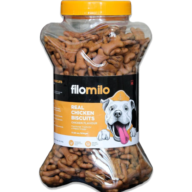 Filomilo Real Chicken Dog Biscuits for Adult Dog 500 gm image