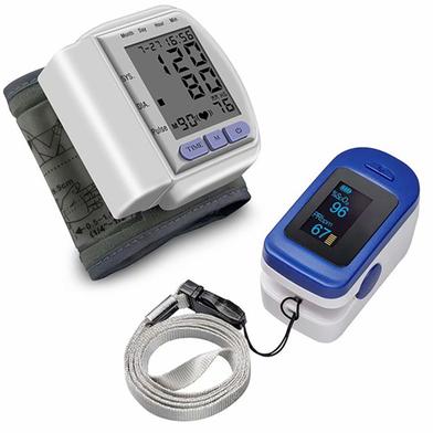 Fingertip Pulse Oximeter and Wrist Blood Pressure Monitor Combo Pack image