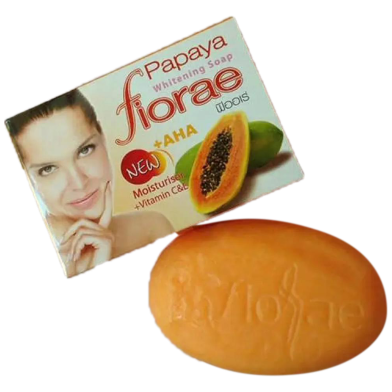 Fiorae Moisturi. Vitamin C And E Whitening Papaya Soap 135 GM - Thailand image