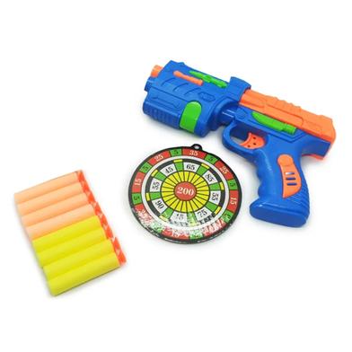 Fires Foam Darts Shooter Plastic Soft Bullet Blaster Toy Gun With Suction Target Board (nub_small_b104_yellow) image