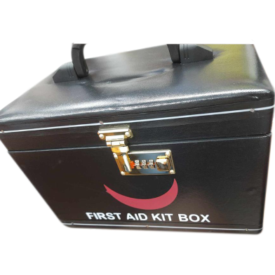 First Aid Kit Box Medicine Storage Box Mini First Aid Box Black image