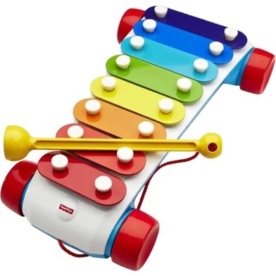 Fisher-Price Classic Xylophone, Toddler Pull Toy, Pretend Musical Instrument for Kids Ages 18 Months and Older image