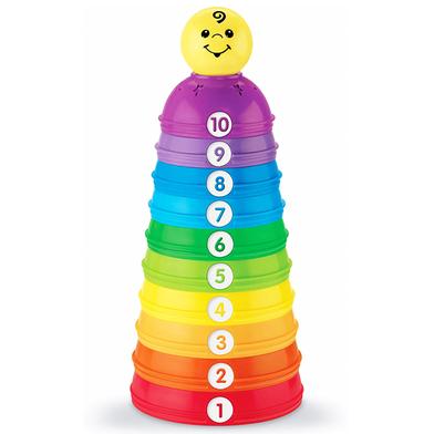 Fisher-Price K7166 Brilliant Basics Stack And Roll Cups For Kids And Toddlers Early Learning Toys For Color Coordination Shape And Many More image