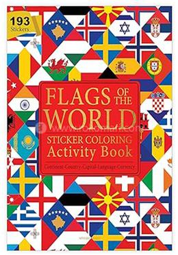 Flags of the World - Sticker Coloring Activity Book For Children image