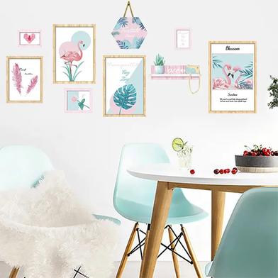 Flamingo Frame Design Wall Sticker image