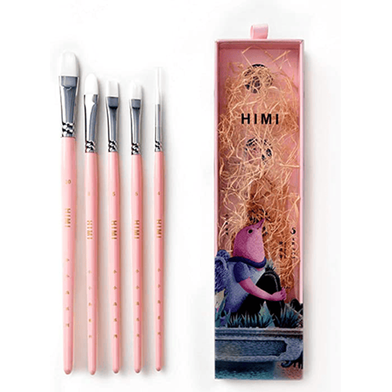 Flat Brush Set- 5pc Pink image