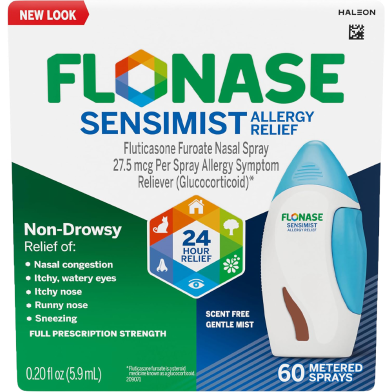 Flonase Sensimist Allergy Relief Nasal Spray Non Drowsy Allergy Medication, Gentle Mist – 60 Sprays image