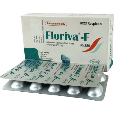 Floriva-F50 mcg Plus 250 mcg 10's Strip Capsule image