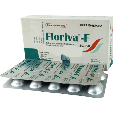 Floriva-F 50/250 (Dry Powder Inhalation Capsule) 1 Strip - 10 Respicap image