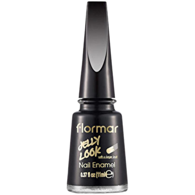 Flormar Jelly Look Nail Enamel JL28 Patent Black Leather image