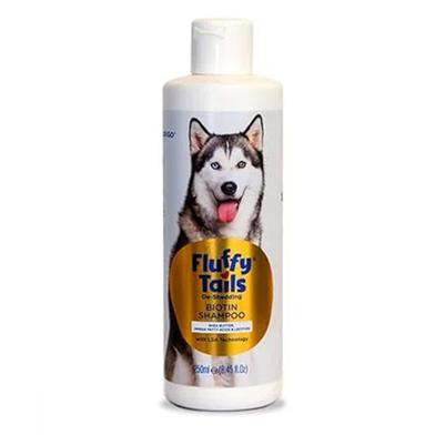 FluffyTails De-Shedding BIOTIN Shampoo for Dogs and Cats, Moisturizing, Anti-Hair Fall, SLS Free, Paraben Free, Floral Fragrance, 250 mL image