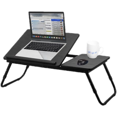 Foldable Double Head Laptop Table Adjustable Laptop Table with Tilting Top (Multicolor) image