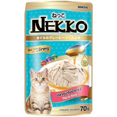 Nekko Foodinnova Adult Pouch Wet Cat Food Tuna In Gravy 70g image