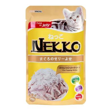 Nekko Foodinnova Adult Pouch Wet Cat Food Tuna Topping Shirasu In Jelly 70g image