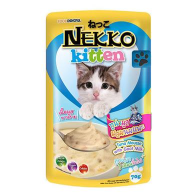 Nekko Foodinnova Kitten Pouch Wet Cat Food Tuna Mousse With Goat Milk 70g image