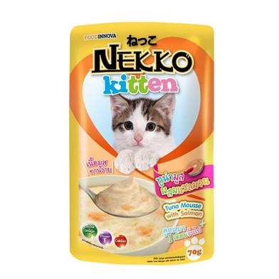 Nekko Foodinnova Kitten Pouch Wet Cat Food Tuna Mousse With Salmon 70g image