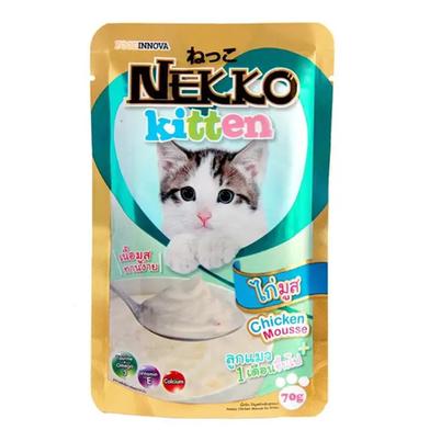 Nekko Foodinnova Kitten Pouch Wet Cat Food Chicken Mousse 70g image