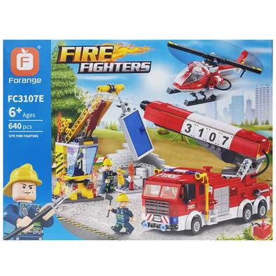 Forange Fire Fighters Building Blocks Kids Toys 640 pcs image