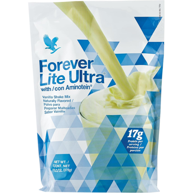 Forever Lite Ultra Vanilla Protein Shake Mix with Aminotein - 375 gm image