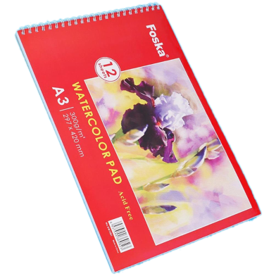 Foska A3 Side Spiral Open Watercolor Pad image