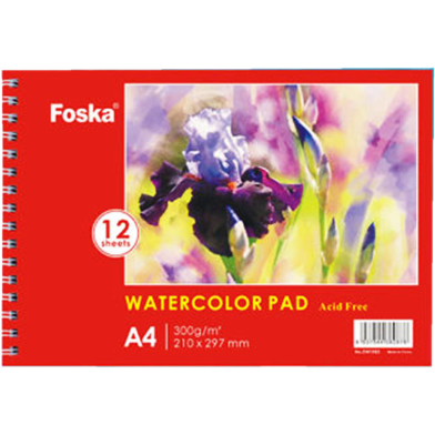 Foska A4 Side Spiral Open Watercolor Pad image