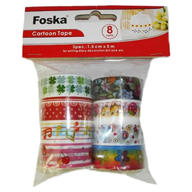 Foska Colorful Lovely Adhesive Cartoon DIY Washi Tape image