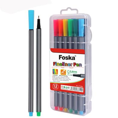 Foska Fineliner pen 0.4mm 12 colour set image